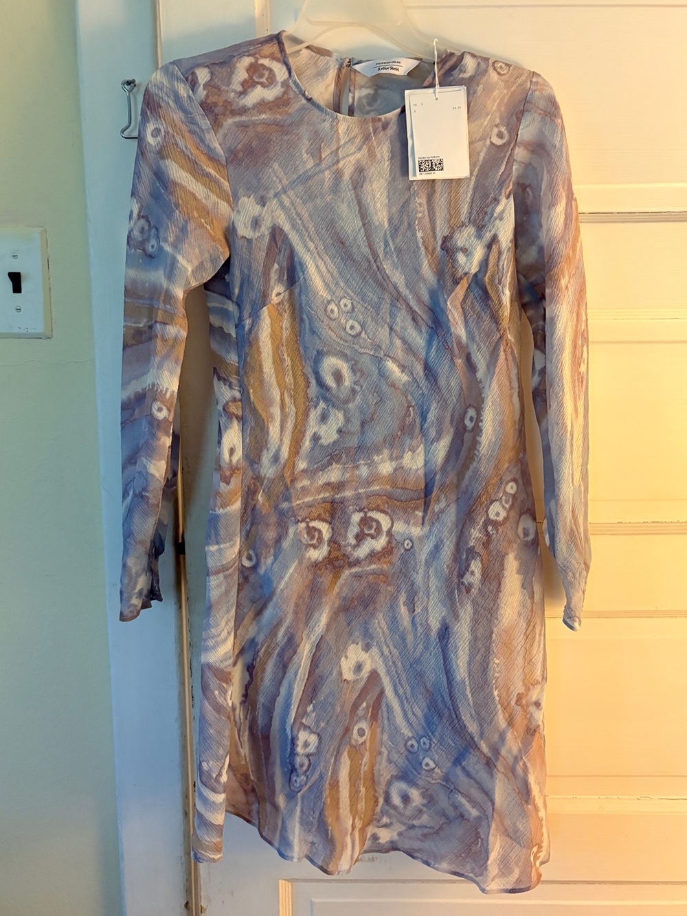 NWT & Other Stories Women's Knee Length Marble Print Dress sz 0
